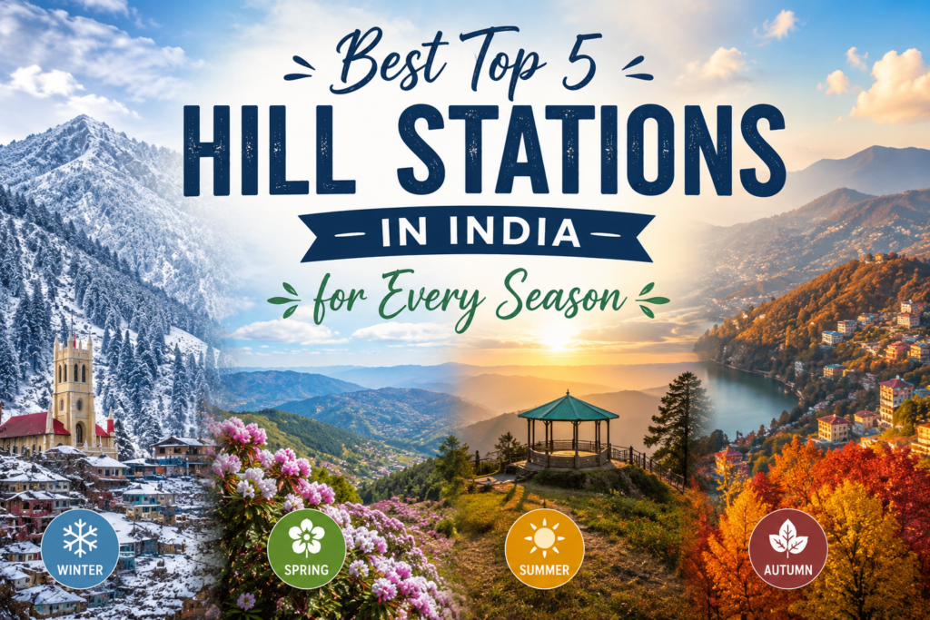 Best Top 5 Hill Stations in India for Every Season